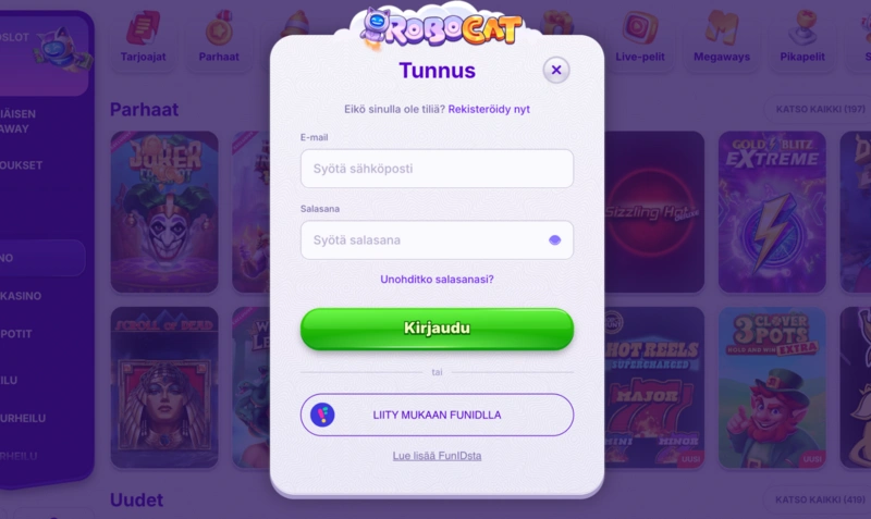 Robocat Login